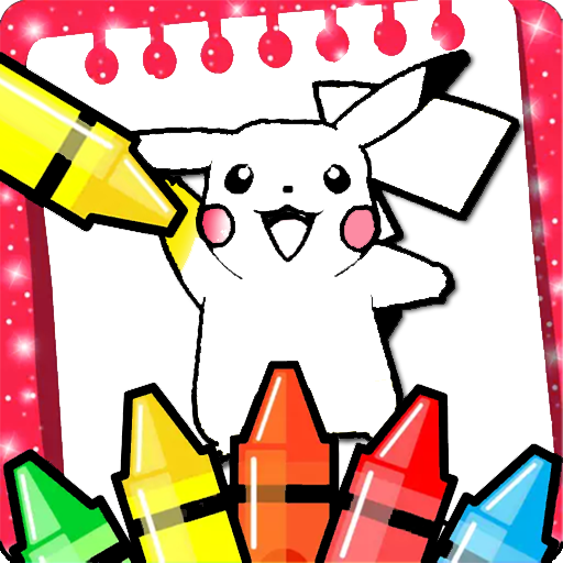 Download poke coloring pika cartoon game 4.0 Apk for android