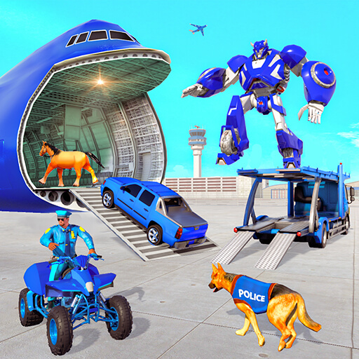 Download Robot Dog Plane Car Transport 1.2 Apk for android