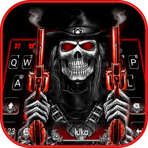 Download Fond de clavier Skull Fire Gun 7.5.13_0830 Apk for android