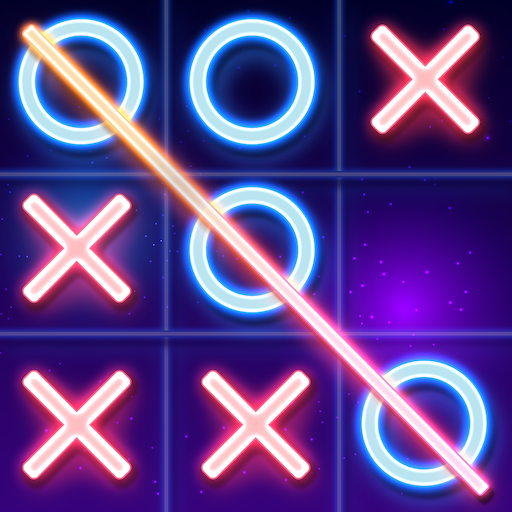 Download Tic Tac Toe 2 Player: XO Glow 1.0.21 Apk for android