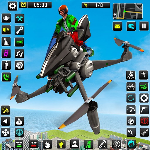 Download Flying Bike Simulator Games 1.0.16 Apk for android