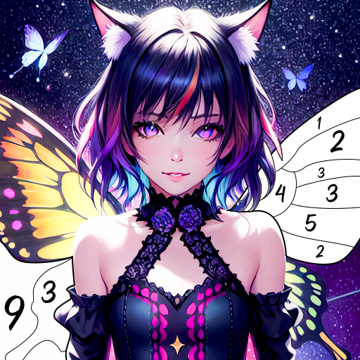 Download Butterfly Girl Color by Number 1.10 Apk for android